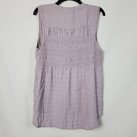 Knox Rose Brand Women's Lavender Sleeveless Tunic With Buttons Size-XL - Picture 4 of 7